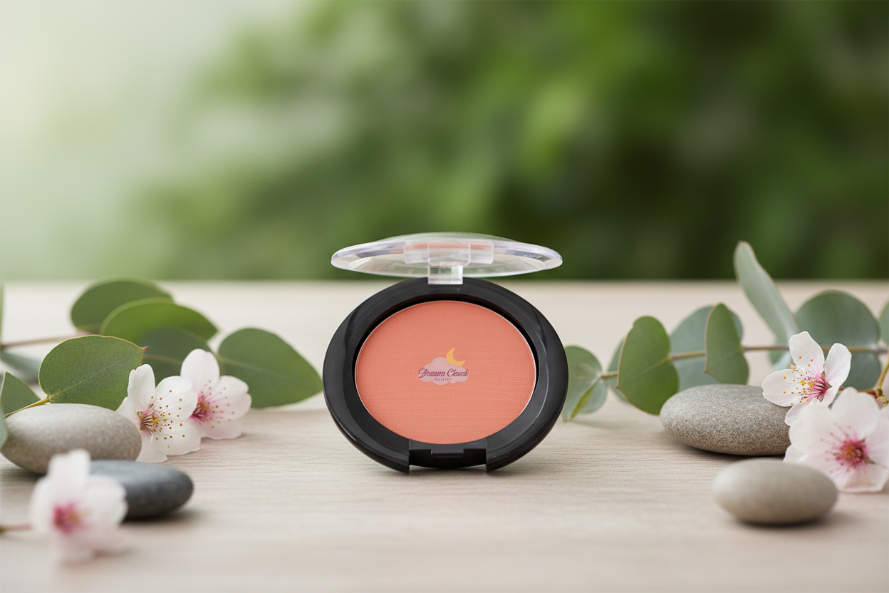 "cloud kiss" natural pressed blush (coral)