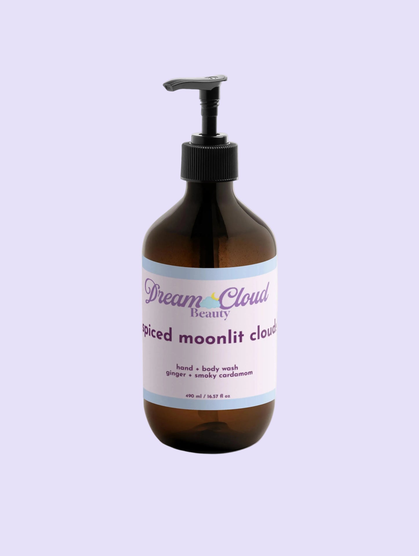 spiced moonlit clouds hand + body wash, ginger + smoky cardamom