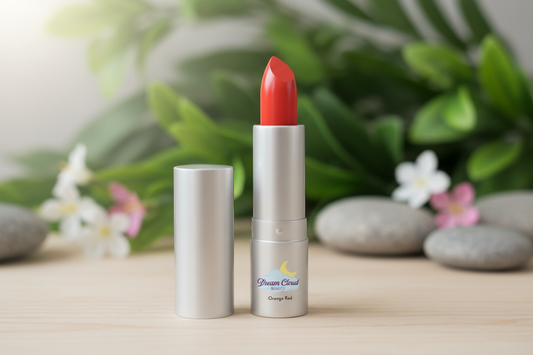 "dream kiss" natural vegan lipstick (orange red)