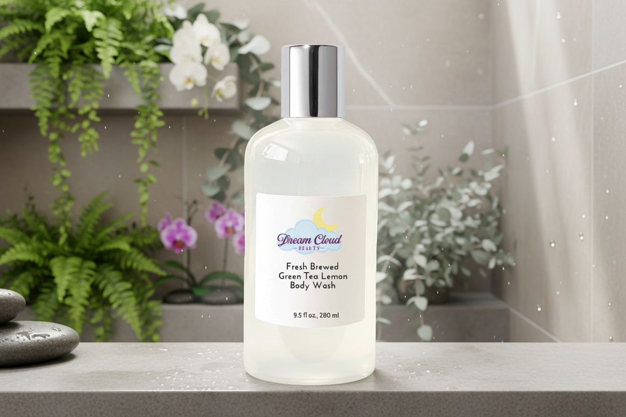 "fresh brewed" green tea lemon body wash