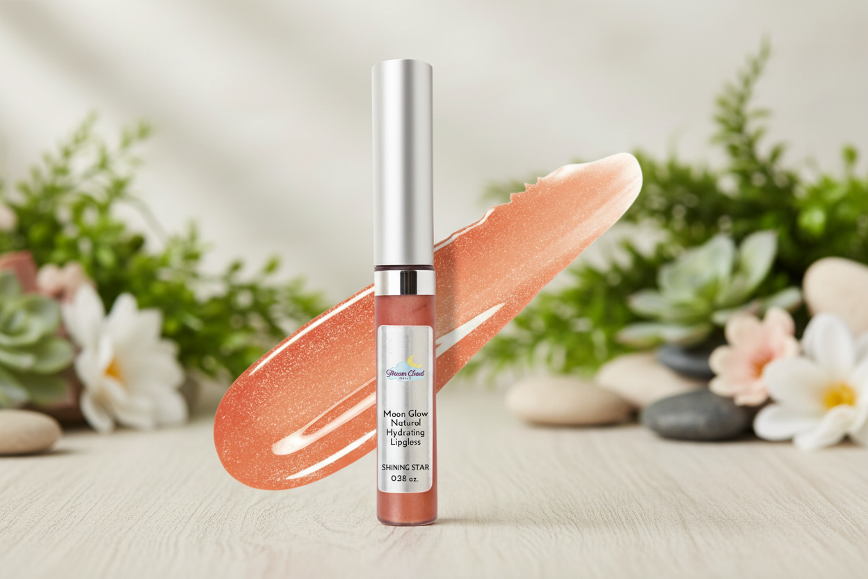 "moon glow" natural hydrating lipgloss (shining star)