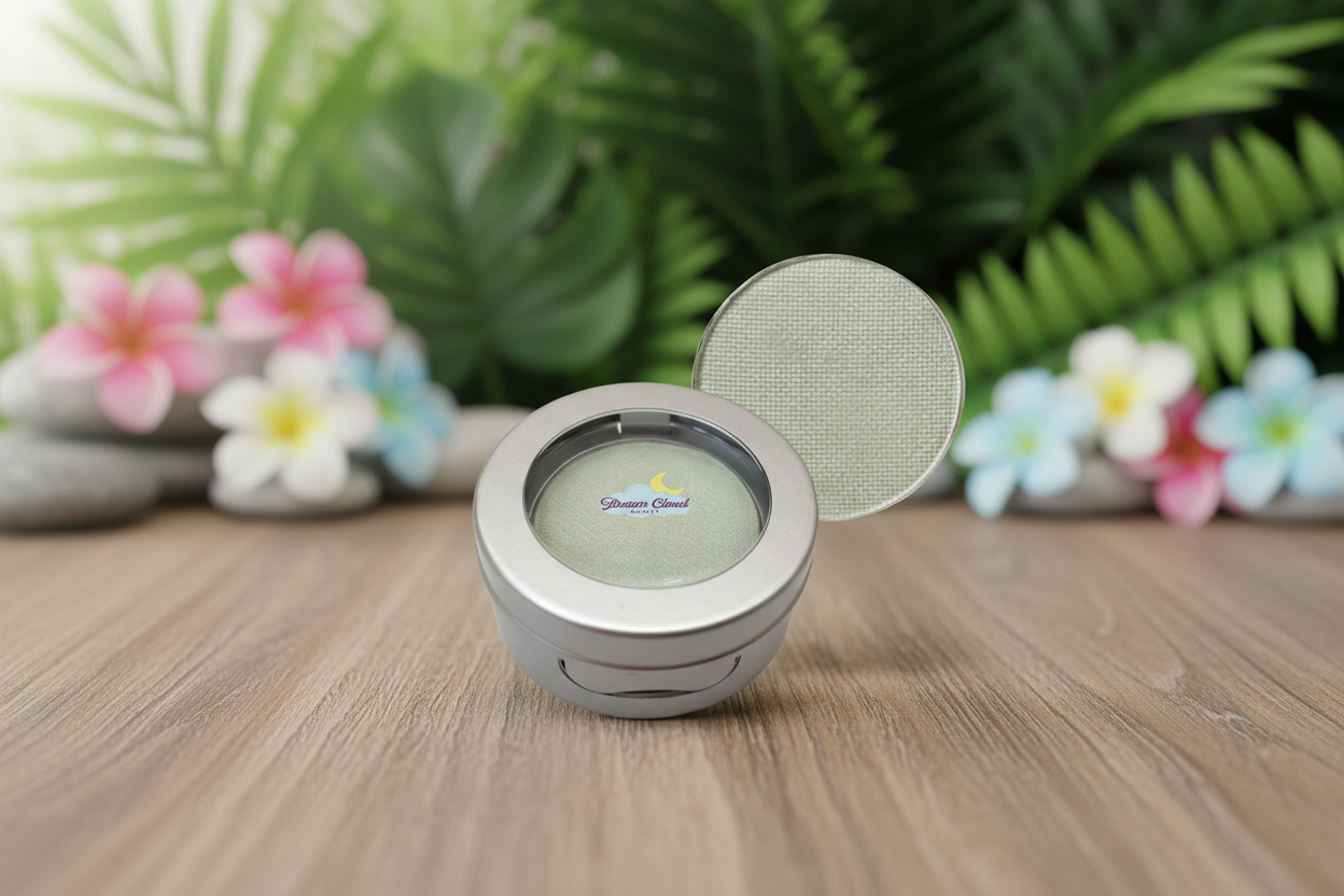"moon dust" natural pressed eyeshadow (lime)