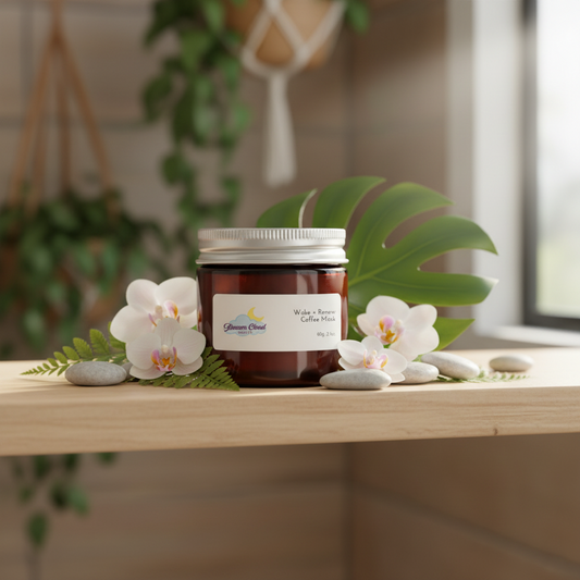 "wake + renew" coffee mask