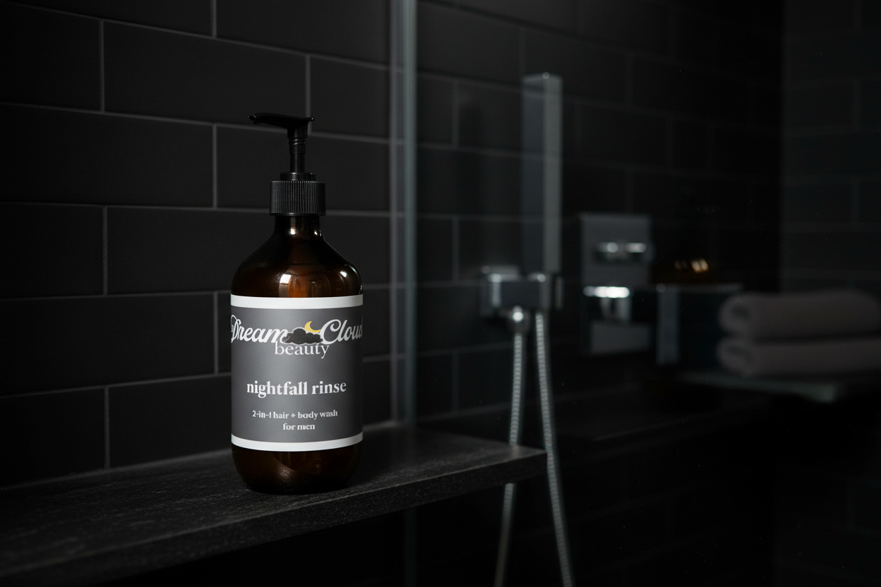 "nightfall rinse" 2-in-1 hair + body wash for men
