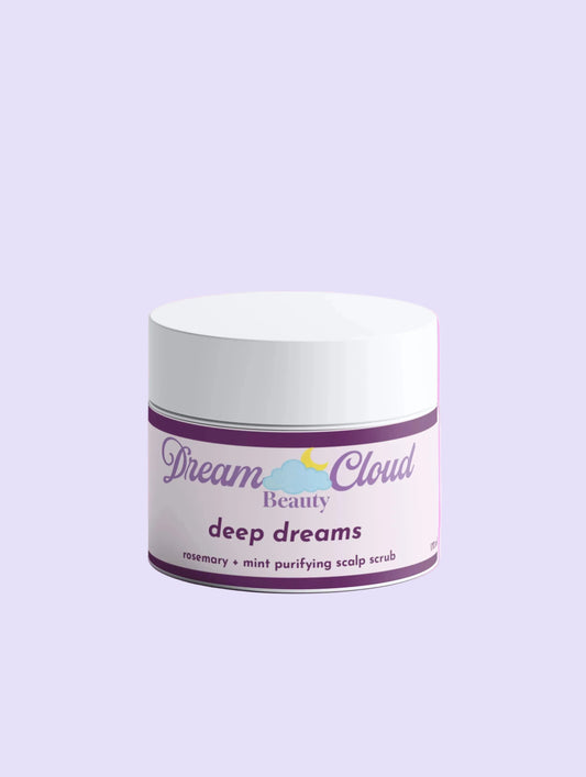 "deep dreams" rosemary + mint purifying scalp scrub