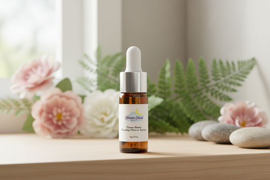 "flower bloom" rosehip hibiscus serum
