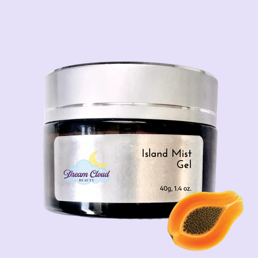 "island mist" gel with papaya + pineapple + cucumber