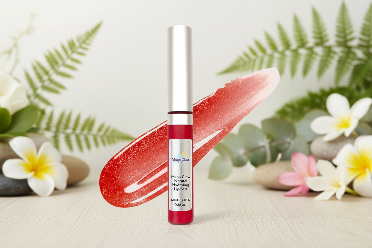 "moon glow" natural hydrating lipgloss (night queen)