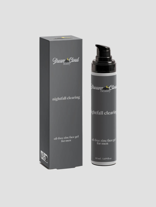 "nightfall clearing" face gel for men