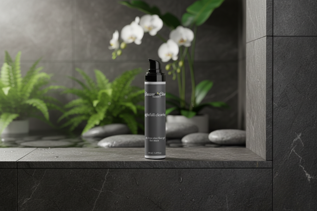 "nightfall clearing" face gel for men