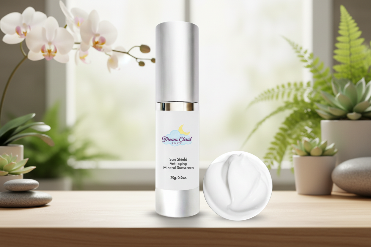 "sun shield" anti-aging mineral sunscreen
