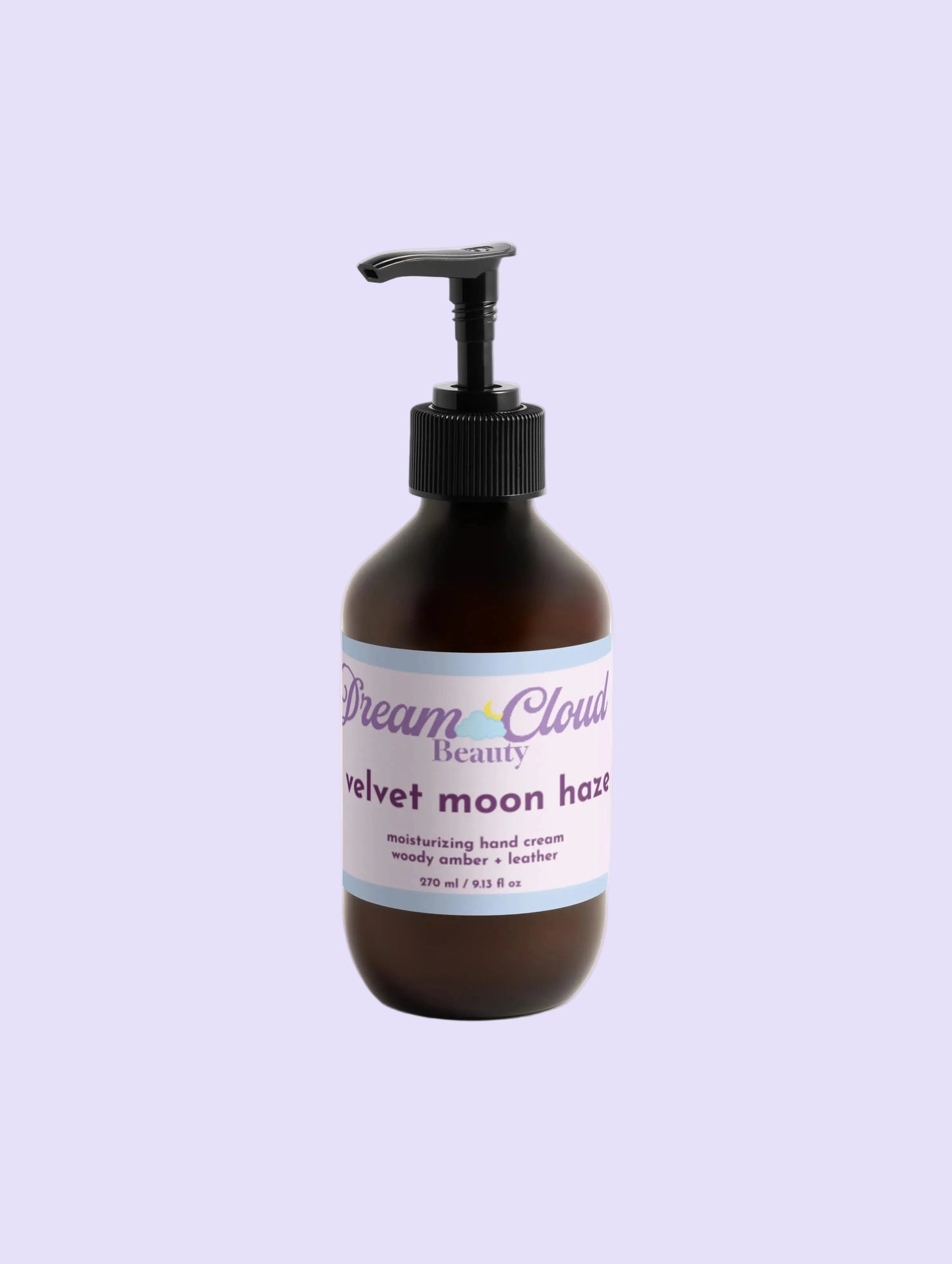 "velvet moon haze" moisturizing hand cream, woody amber + leather